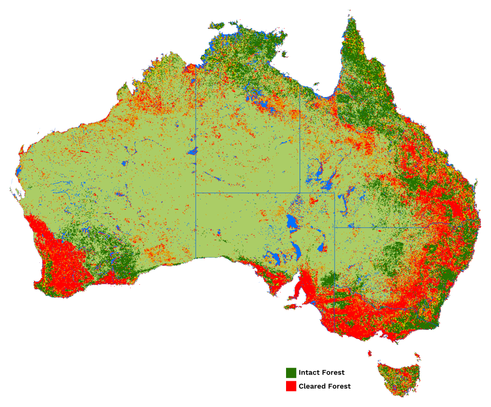 Australia Deforestation Map